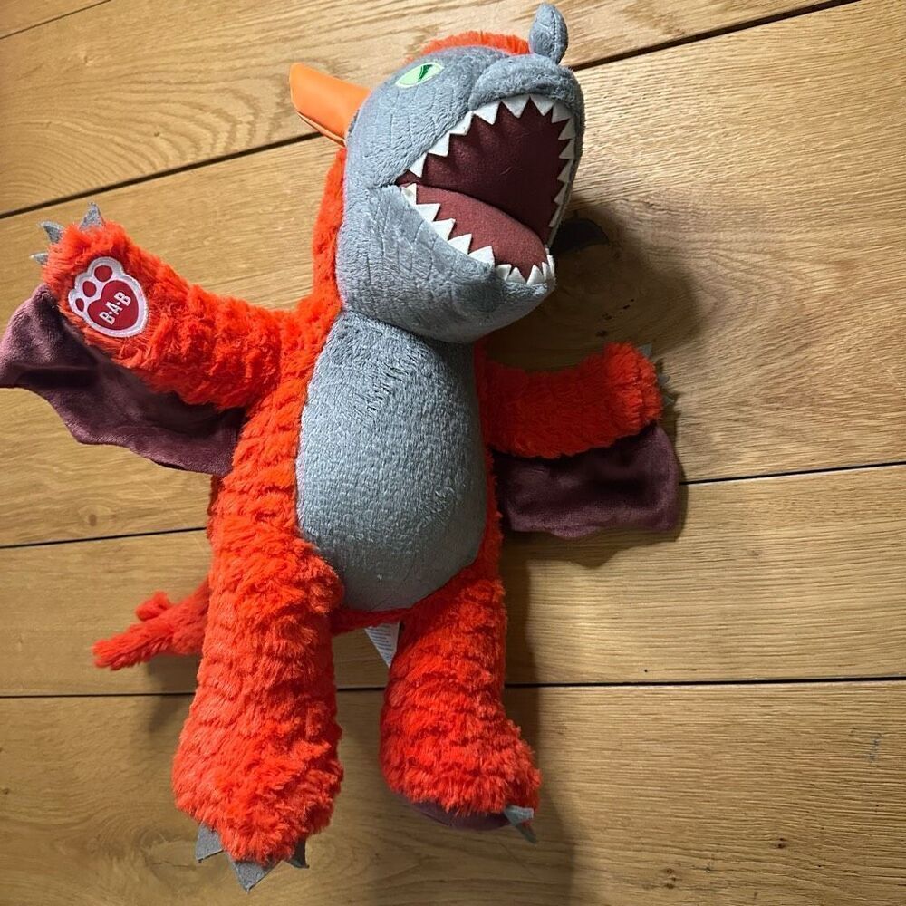 Build A Bear Magiquest Plush Charlock Red Dragon Stuffed Animal Great Wolf Lodge